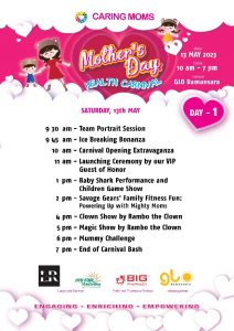 Celebrate Mother's Day at the CARING MOMS Mother's Day Health Carnival Day 1